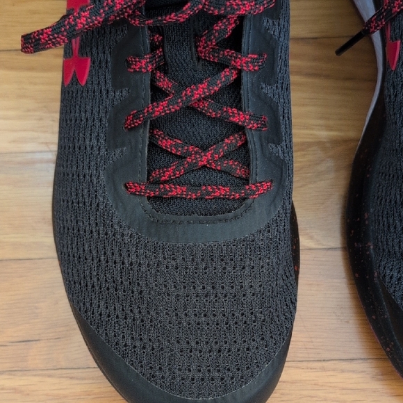 Under Armour Men's  Black and Red Athletic Shoes - Picture 4 of 13